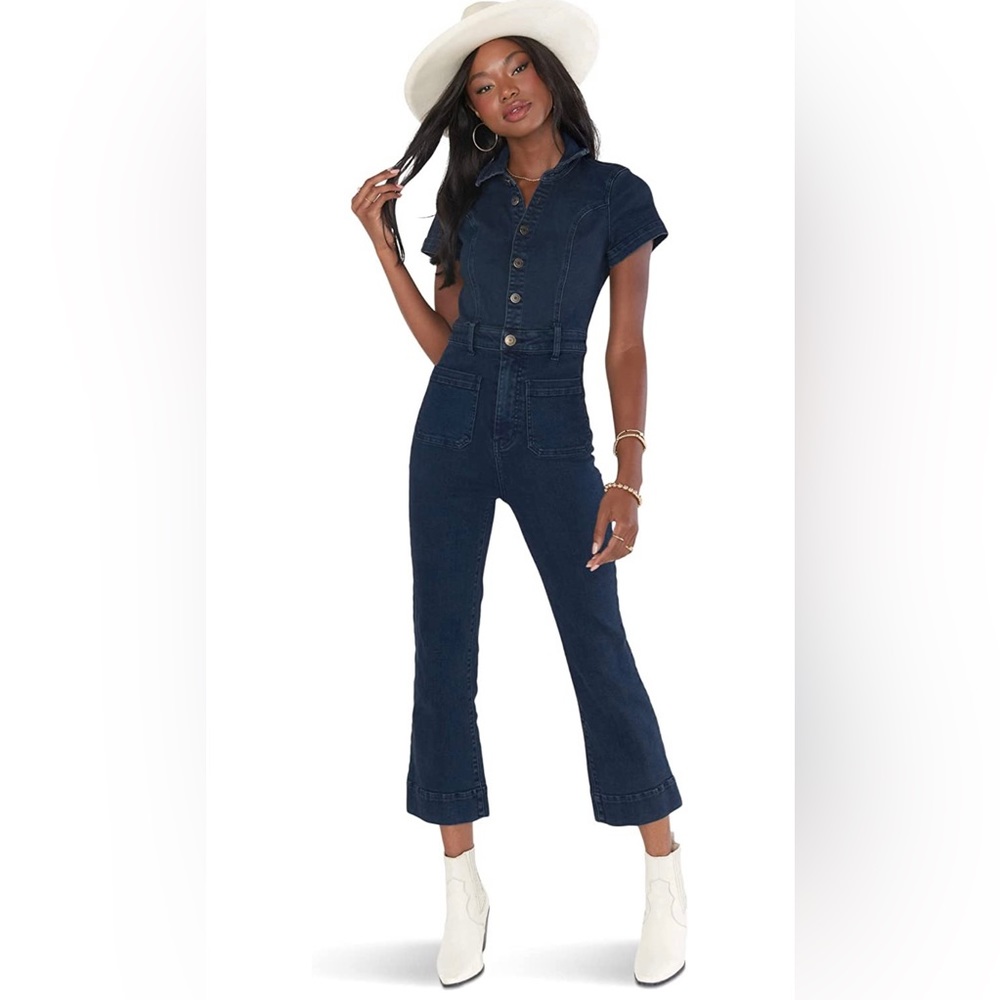 Show Me Your Mumu Womens Cropped Everhart Jumpsuit